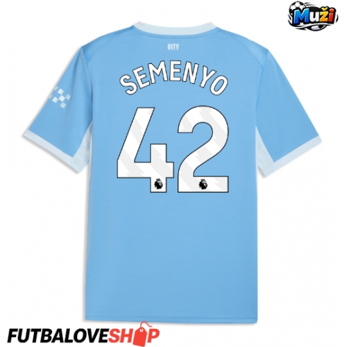Dres Manchester City Antoine Semenyo #42 Domáci 2026-27 Krátky Rukáv